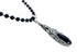 Native American Onyx And Sterling Silver Pendant Bead Necklace JX130638
